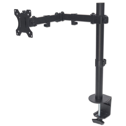 Manhattan Soporte de sobremesa para TV/monitores (Articulado), para pantallas de 13" a 27", fijación a escritorio, Compatibilidad VESA: 75×75 y 100×100 mm (verifique las dimensiones de los cuatro orificios de montaje traseros), carga máxima 8 kg imagen 1