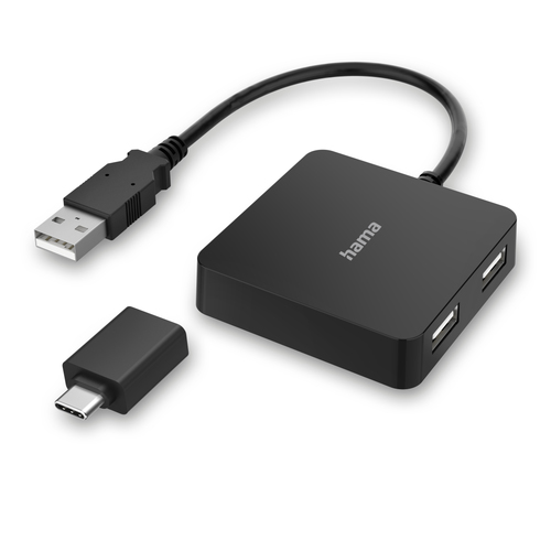 Hama 00054146 хаб-разветвитель USB 2.0 480 Мбит/с Черный