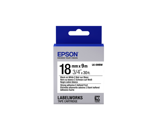 Epson LabelWorks LK-5WBW Mærkattape (1,8 cm x 9 m) 1rulle(r)
