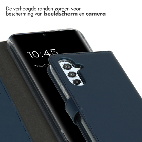 Selencia Echt Lederen Bookcase Samsung Galaxy A54 (5G) - Blauw, afbeelding 4