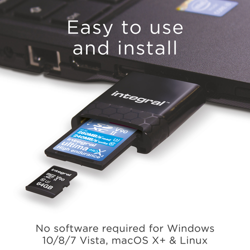 Integral USB 3.0 CARD READER UHS-11 / UHS-ii / UHS 2 DUAL SLOT SD MICRO SD ETAIL – image 7