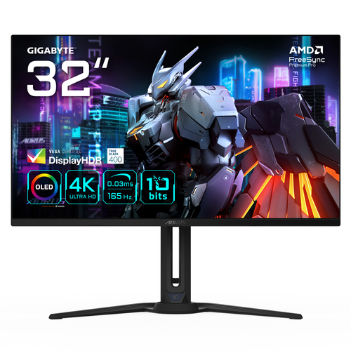 Gigabyte Aorus FO32U 32 OLED 4K Uhd 165Hz 0.03ms Gaming Monitor - image 1