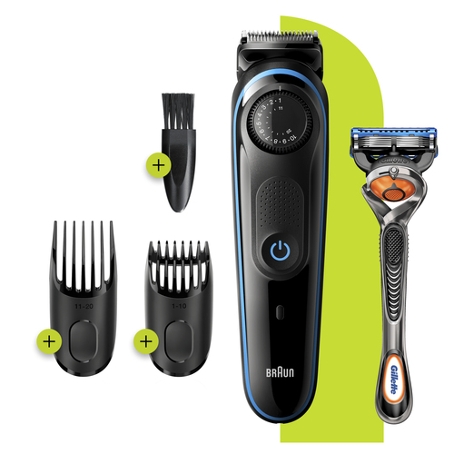 Braun BeardTrimmer Beard Trimmer BT3240 Men Beard Trimmer & Hair Clipper, 39 Length Settings, Black/Blue – image 4