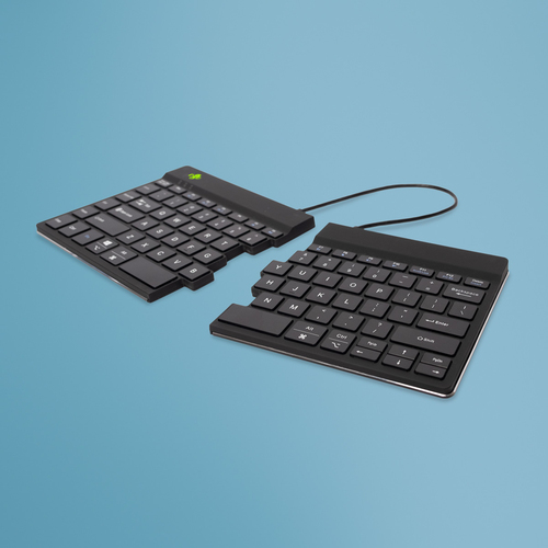 R-GO ERGONOMIC KEYBOARD, SPLIT KEYBOARD WITH BREAK LIGHT, QWERTY (US), BLUETOOTH
