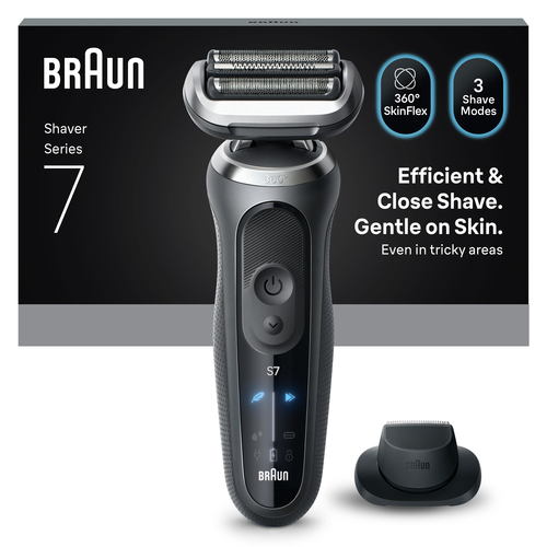 Braun Series 7 Electric Shaver 72-G1200s – Flexible Electric Foil Shaver for Men, Wet & Dry, Green, New - image 2