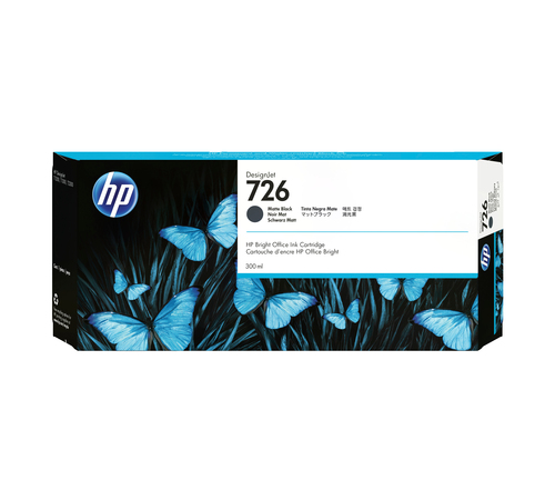 Original HP No.726 Matte Black Ink Cartridge (300ml) - image 1