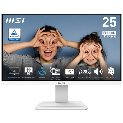 MSI PRO MP253W монитор для ПК 62,2 cm (24.5") 1920 x 1080 пикселей Full HD LED Белый