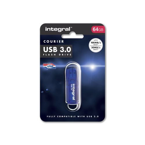 Integral 64GB USB3.0 DRIVE COURIER BLUE UP TO R-100 W-30 MBS – image 6