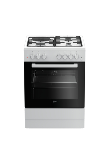 Beko FSE63110DW Freestanding cooker Electric Gas Black, White
