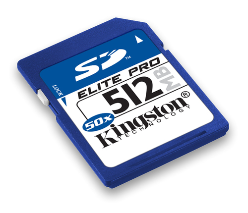 Kingston Technology 512MB Elite Pro SD Card (Single Level Cell)