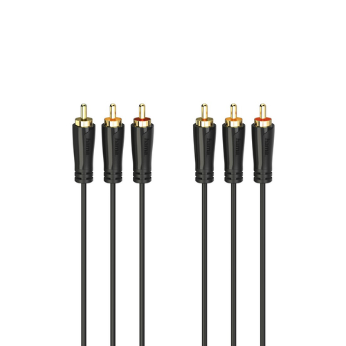 Hama 00205150 аудио кабель 1,5 m 3 x RCA Черный
