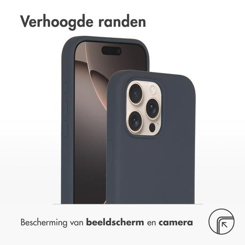 Accezz Liquid Silicone Backcover met MagSafe iPhone 16 Pro Max Telefoonhoesje Blauw, afbeelding 6
