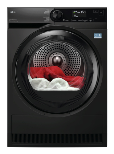 AEG Series 7000 TR7TS75690 сушилка для белья Отдельно стоящий Фронтальная загрузка 9 kg Черный