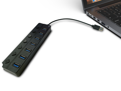 IOPLEE HPG-HU37A interface hub USB 3.2 Gen 1 (3.1 Gen 1) Type-A 5000 Mbit/s Black – image 5