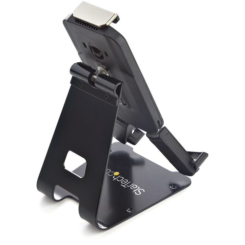 StarTech.com Soporte Seguro para Tablet con Cable de Seguridad con Candado K-Slot - Base para Tablets de 7,9 a 13 Pulgadas - Soporte Universal Ajustable de Sobremesa para Tablet - Soporte Antirrobo