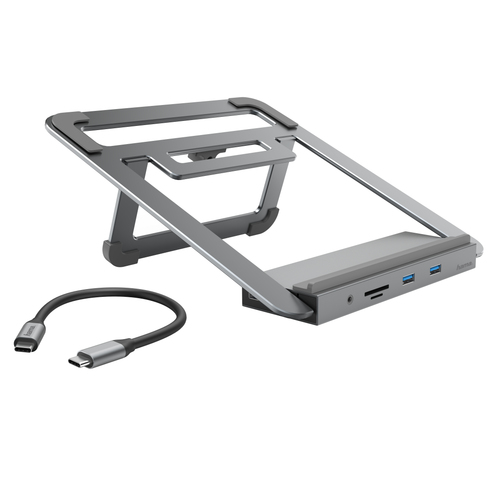 Hama 00200106 док-станция для ноутбука Проводная USB 3.2 Gen 1 (3.1 Gen 1) Type-C Антрацит, Серый