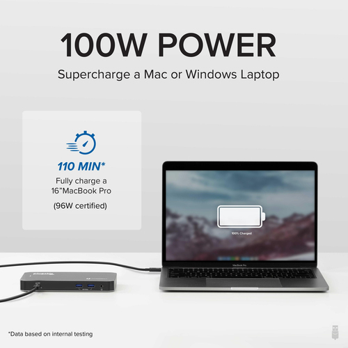 Plugable Technologies TBT3-UDC3 laptop dock/port replicator Docking Thunderbolt 3 Black – image 3