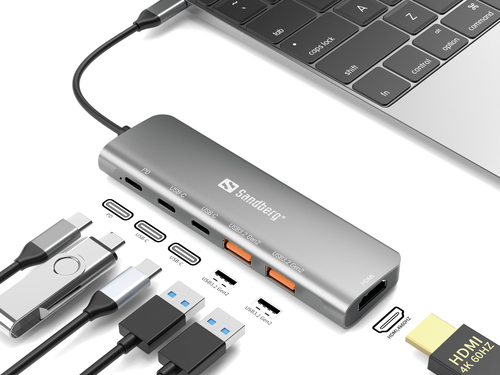 Sandberg USB-C Dock HDMI + 2xUSB-A + 2xUSB-C + PD100W – image 2