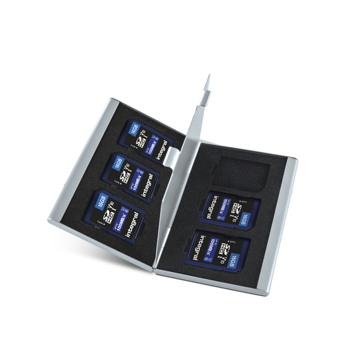 Integral 16GB 5PK SDHC UHS-1 U1 CL10 V10 UP TO R-100 W-20 MBS WITH METAL CARD CASE – image 2