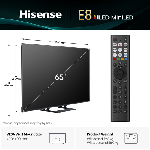 Hisense 65" E8QTUK MiniLED – image 4