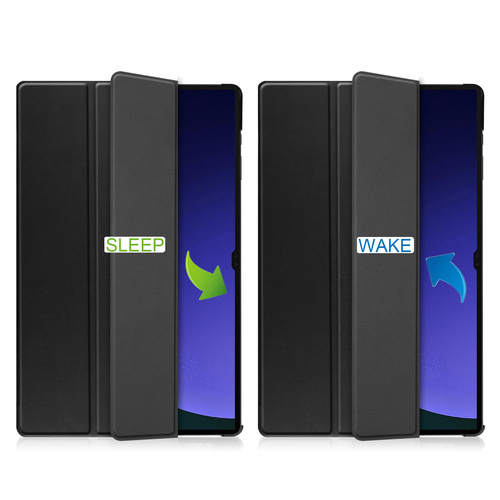 Accezz Trifold Bookcase Samsung Galaxy Tab S9 Plus Tablethoesje Zwart, afbeelding 4