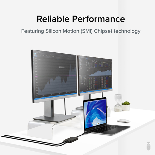 Plugable Technologies Dual Monitor Adapter for M1/M2/M3 Based macOS Systems, Windows, ChromeOS. Broad Compatibility - Thunderbolt, USB-C or USB 3.0 to HDMI Adap – image 4