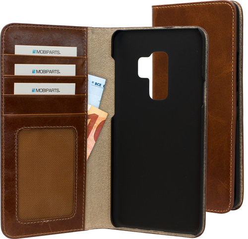Mobiparts Excellent Wallet Case Samsung Galaxy S9 Plus Oaked Cognac