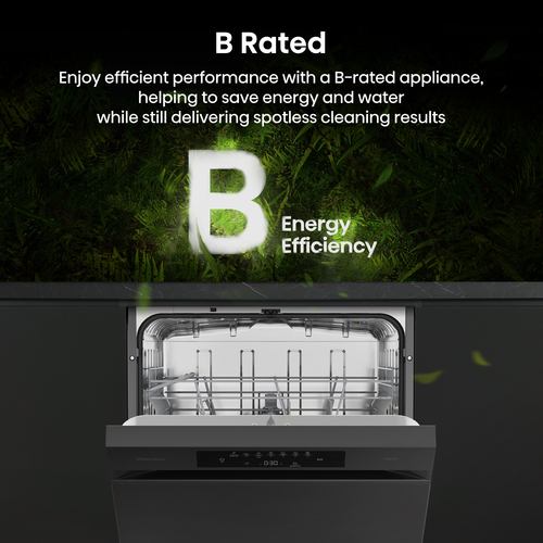 Hisense Hi4 HS642B90B Full Size Freestanding Dishwasher - Black Inox – image 4