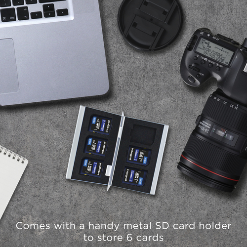 Integral 16GB 5PK SDHC UHS-1 U1 CL10 V10 UP TO R-100 W-20 MBS WITH METAL CARD CASE – image 5