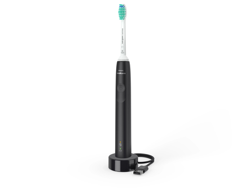 Philips Sonicare 3100 Series Sonic Electric Toothbrush with BrushSync Replacement Reminder (Model HX3671/14), Black - image 2