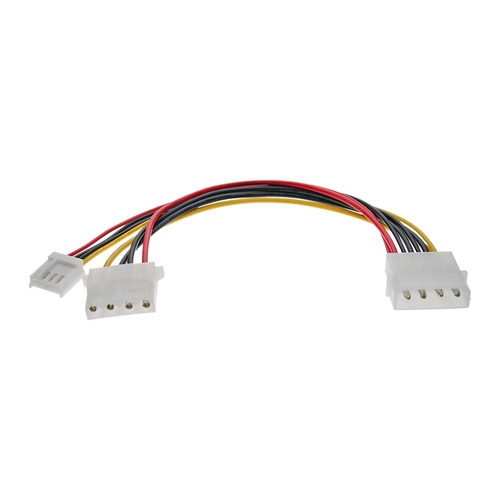 Product image: InLine Internal Power Y-Cable 1x 5.25" Molex / 1x 5.25" Molex + 1x 3.5" Floppy