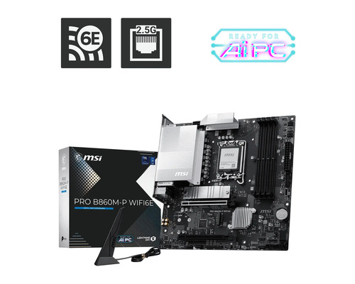 Product image: MSI PRO B860M-P WIFI6E motherboard Intel B860 LGA 1851 (Socket V1) micro ATX