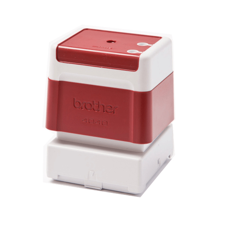 Brother 4040 - Stamp - pre-inked - red - custom text - 40 x 40 mm (pack of 6) - for StampCreator PRO SC-2000, PRO SC-2000USB