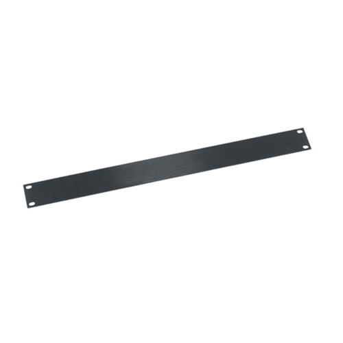 1 RU FLAT BLANK RACK PANEL, BLACK BRUSHED AND ANODIZED ALUMINUM