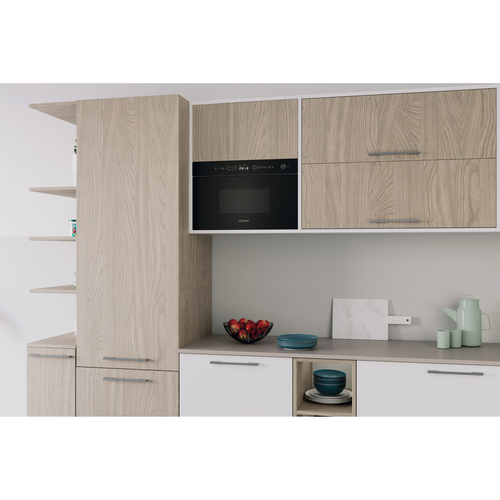 Indesit IM K12 Buk 22 Litre 38cm High, Built In Small Microwave with Grill - Black - image 7