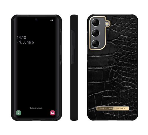 iDeal of Sweden Atelier Case Galaxy S21 Neo Noir Croco Rcyld Mtr