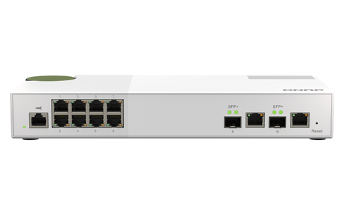 QNAP QSW-M2108-2C сетевой коммутатор Управляемый L2 2.5G Ethernet (100/1000/2500) Серый, Белый