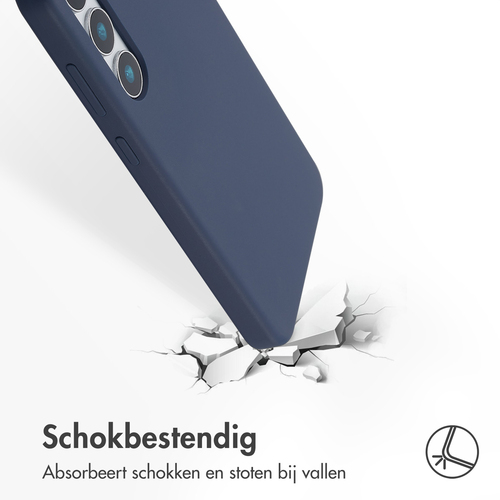 Accezz Liquid Silicone Backcover voor Samsung Galaxy S25 Plus Telefoonhoesje Blauw, afbeelding 4