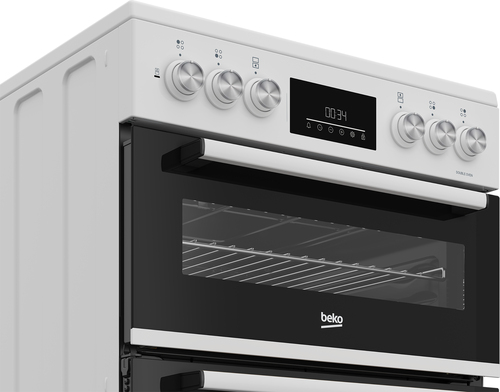 Beko FDD6231W 60cm Wide Double Oven Dual Fuel Cooker - White - A Rated, White - image 3