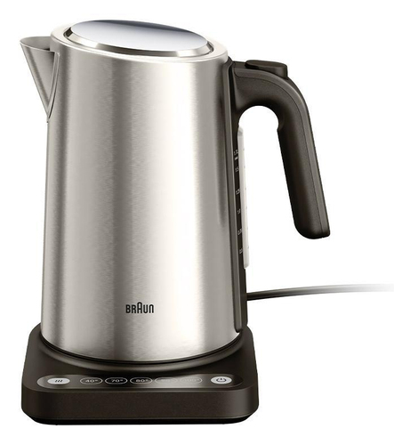 Braun WK 5205 BK электрический чайник 1,7 L 2200 W Черный, Нержавеющая сталь