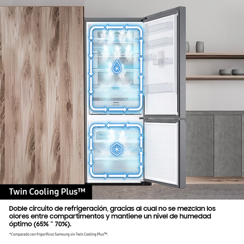Samsung Frigorífico Combi Integrable 193.5cm 298L Clase D Blanco BRB80F30ADS0EF