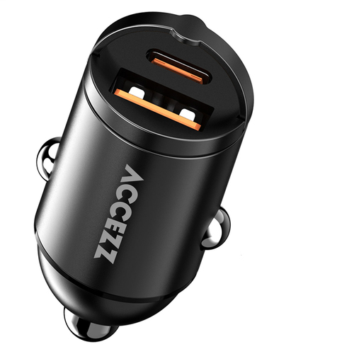 <div>Met de Accezz autolader laad je onderweg razendsnel je apparaten op. Dankzij de USB-C en USB-A poort en ondersteuning voor Power Delivery 3.0 en