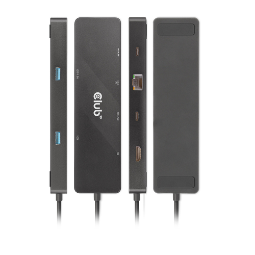 Club 3D USB-C 3.2 Gen2 6-in-1 Dual displays Portable dock dockingstation, afbeelding 4