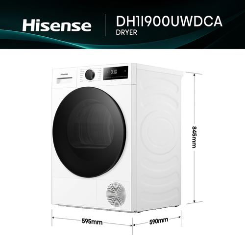 Hisense DH1I900UWDCA tumble dryer Freestanding Front-load – image 5