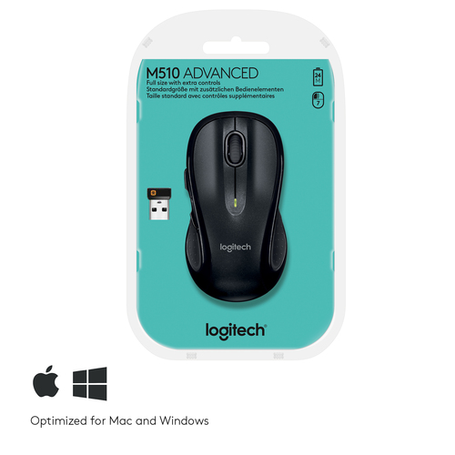 Logitech M510 ratón Mano derecha RF inalámbrico Laser 1000 DPI