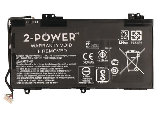 2-Power Main Battery Pack - Batterij voor laptopcomputer (normale levensduur), afbeelding 3