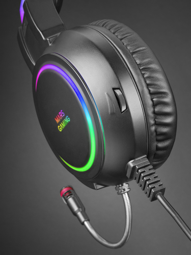 Mars Gaming MHRGB, Gaming Headset RGB + Flexible Microphone, Black – image 6