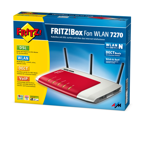FRITZ! 7270 wireless router Fast Ethernet Dual-band (2.4 GHz – image 3