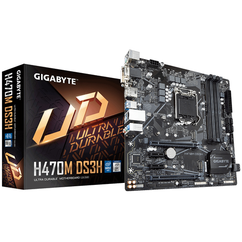 GIGABYTE H470M DS3H материнская плата Intel H470 Express LGA 1200 (Socket H5) Микро ATX
