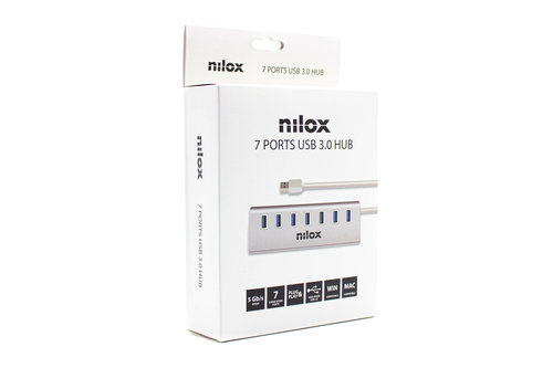 Nilox NX7HUB30 interface hub USB 3.2 Gen 1 (3.1 Gen 1) Type-A 5000 Mbit/s Grey – image 5